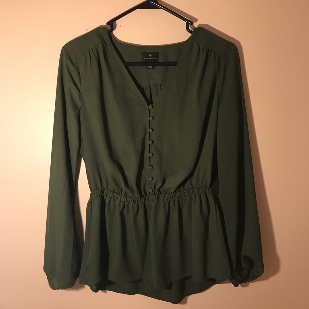 Olive Green Blouse